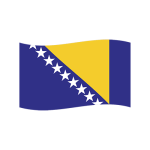 Die Flagge von Bosnien-Herzegowina